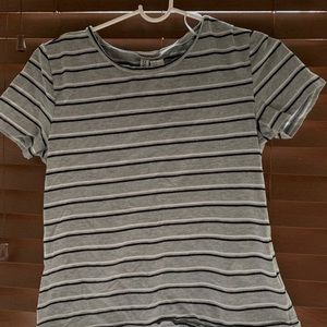 h&m divided striped t-shirt